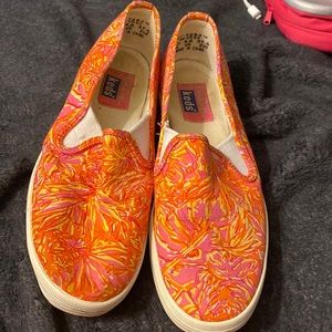 Lilly Pulitzer by Keds pink and orange shoes